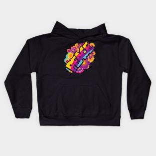 Retro Hippie Peace Kids Hoodie